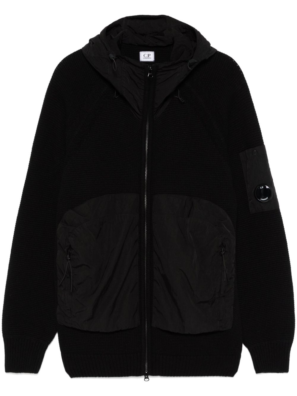 C.P. Company Lens-detail hooded jacket - Black