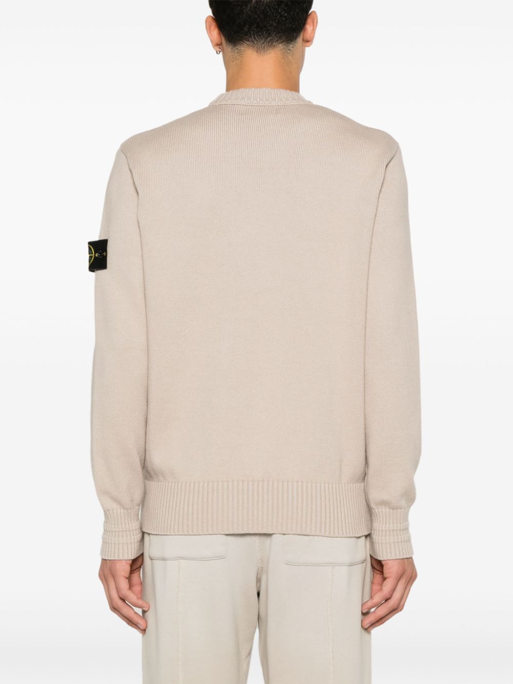 Shop Stone Island Compass-badge Sweater In Neutrals