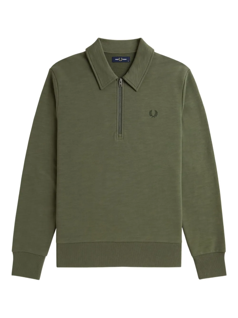 Fred Perry half-zip polo sweater - グリーン Fred Perry half-zip polo sweater - グリーン