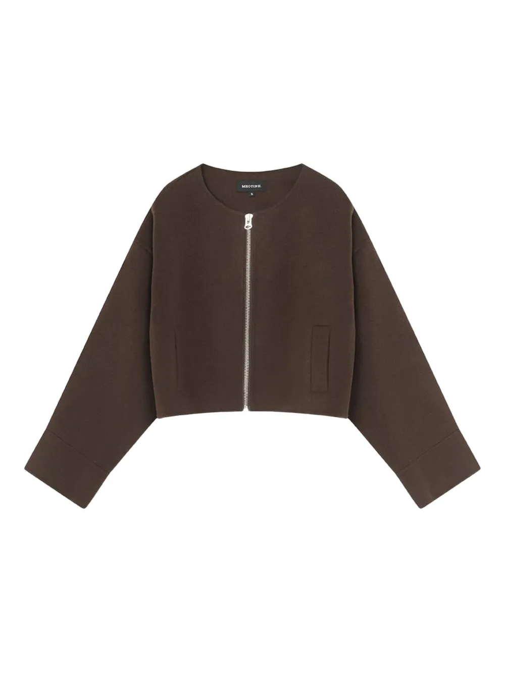 Meotine Karla Cropped Jacket In Brown