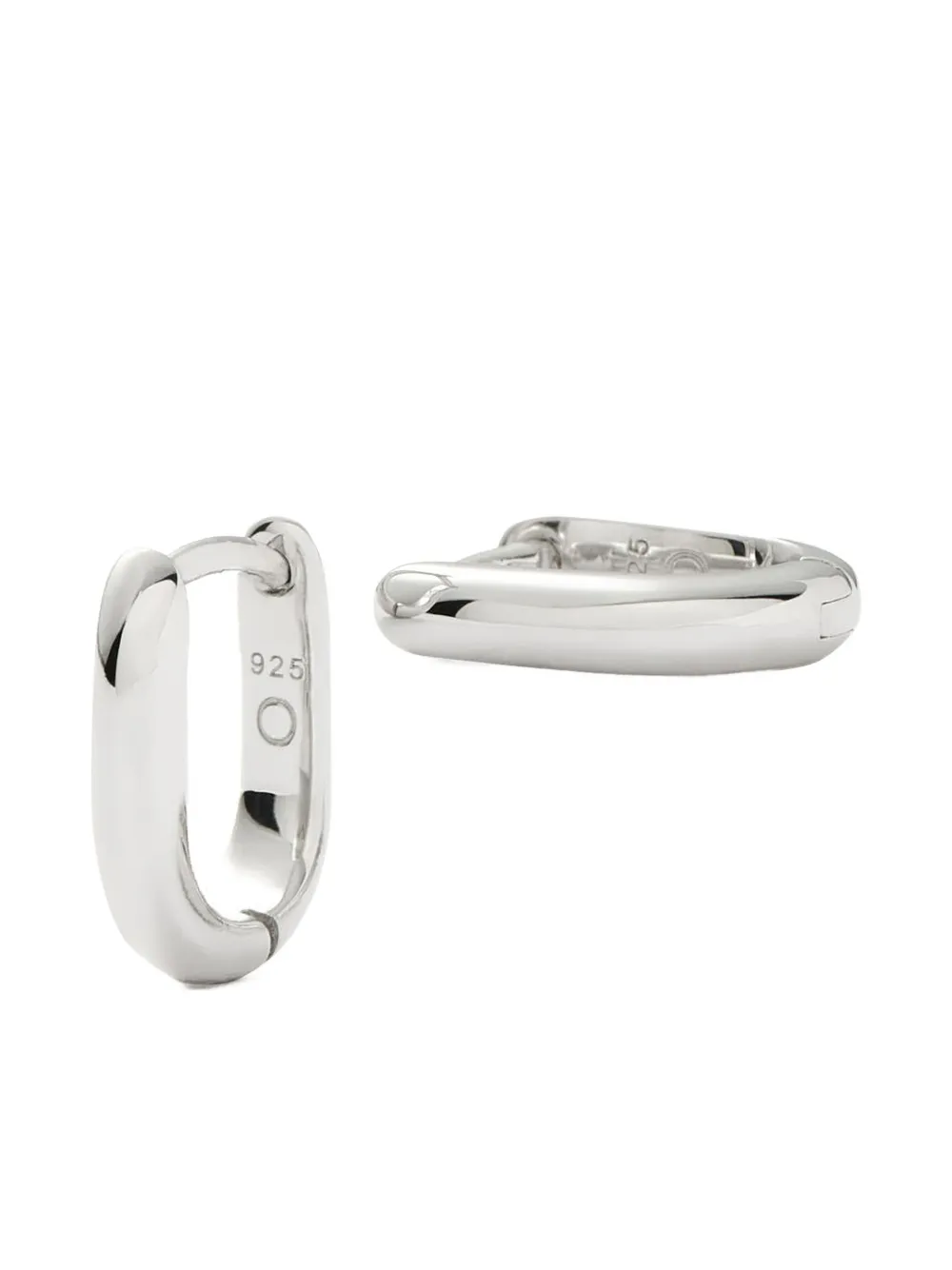 Missoma Ovate Mini Hoop Earrings In Silver