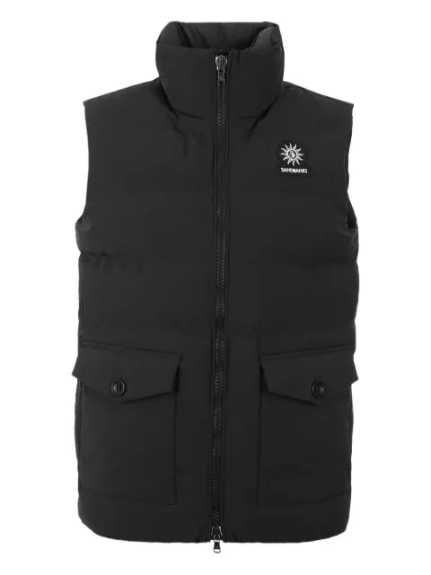 SANDBANKS quilted flap-pocket gilet