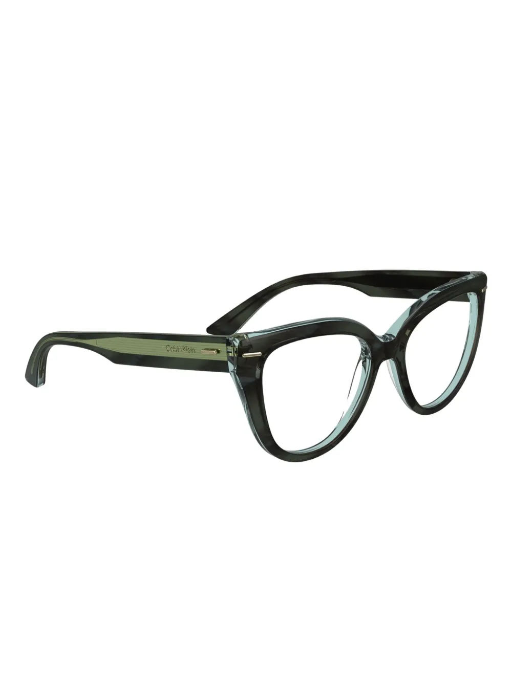 Calvin Klein Bril met cat-eye montuur Groen