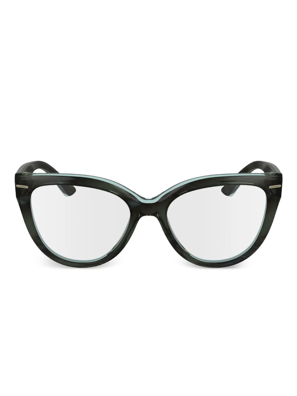 Calvin Klein lunettes de vue à monture papillon | vert | Image 1
