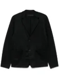 Transit boiled-wool raw-cut blazer - Black