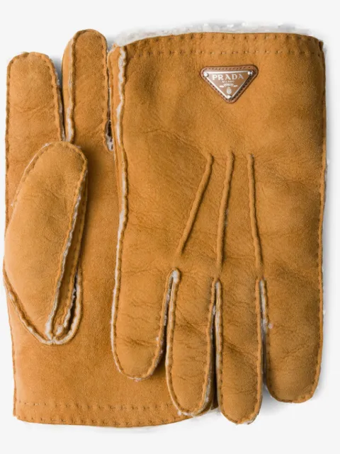 Prada suede gloves