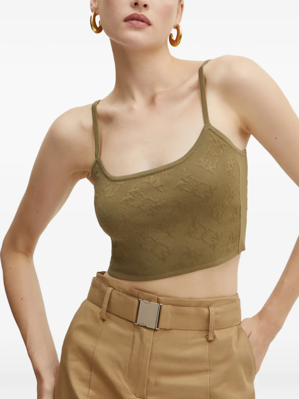 Logo-Jacquard Top