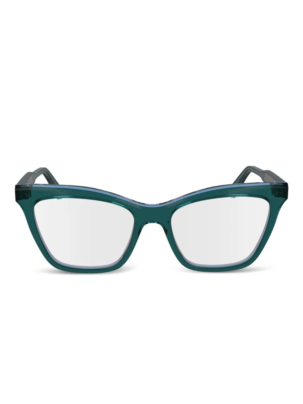 Calvin Klein lunettes de vue à monture papillon | vert | Image 1