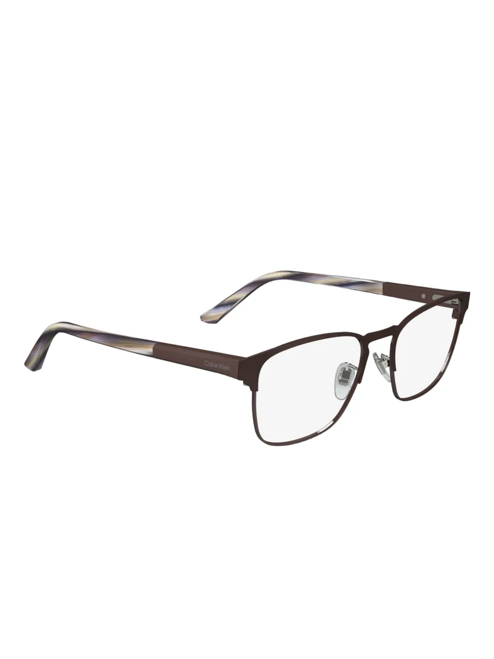 Calvin Klein Bril met vierkant montuur Bruin