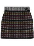 Sonia Rykiel rhinestone striped mini skirt - Black