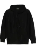 Auralee semi-sheer hoodie - Black