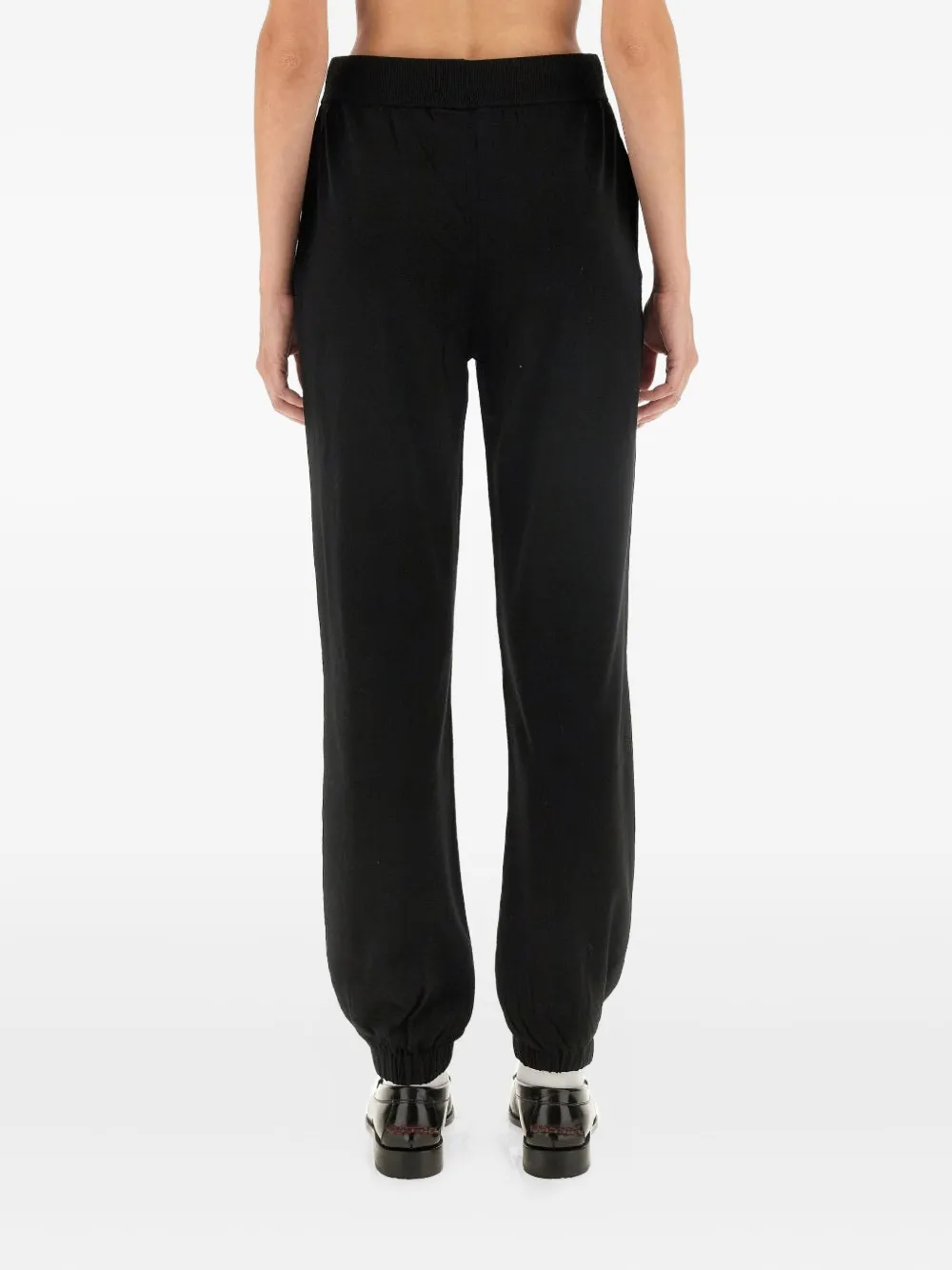 MOSCHINO JEANS Broek met trekkoord en logo Zwart