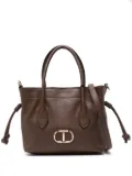 TWINSET Oval-T drawstring tote bag - Brown