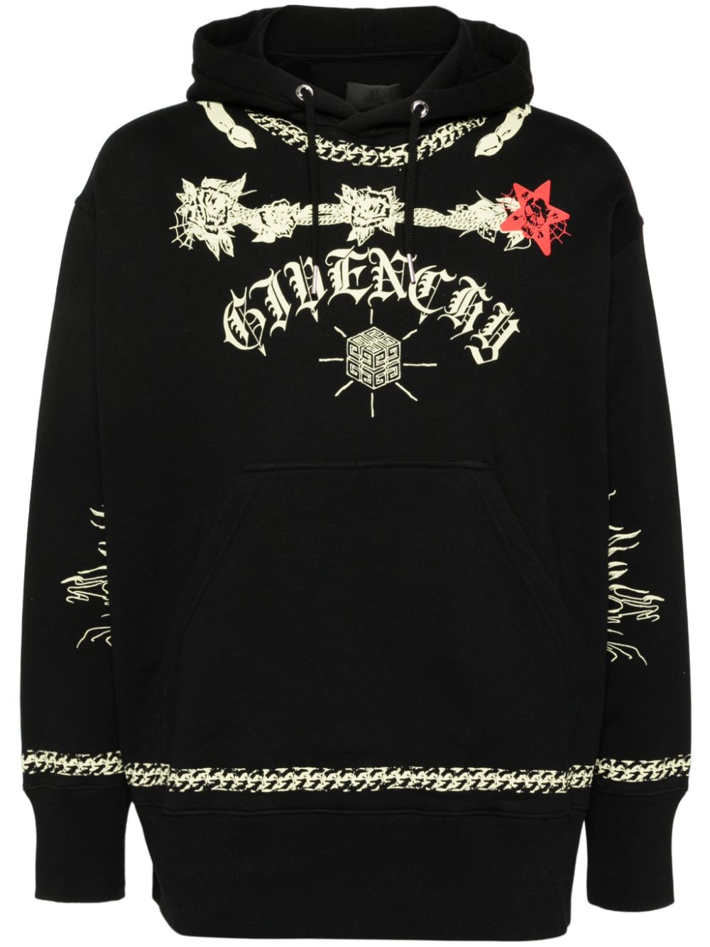 Givenchy graphic-print hoodie - Black