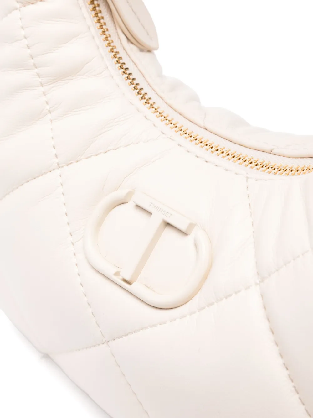 Twinset Small Padded Tote Bag In White