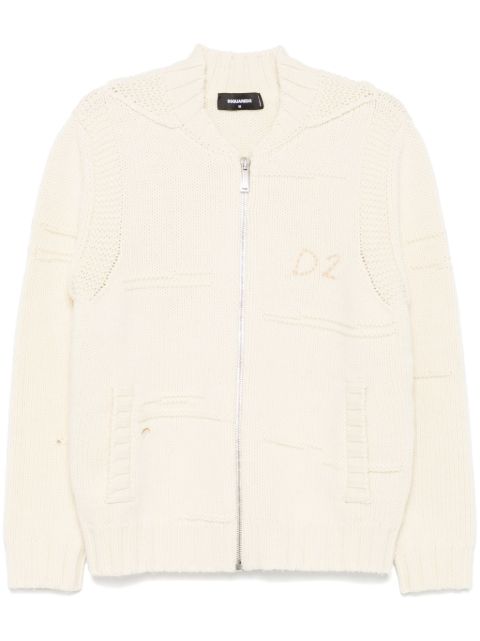 DSQUARED2 logo-embroidered cardigan Men