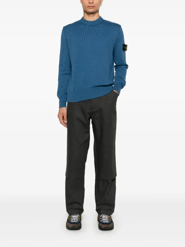 Stone  コンパスバッジ セーター Stone Island コンパスバッジ セーター | ブルー | FARFETCH JP