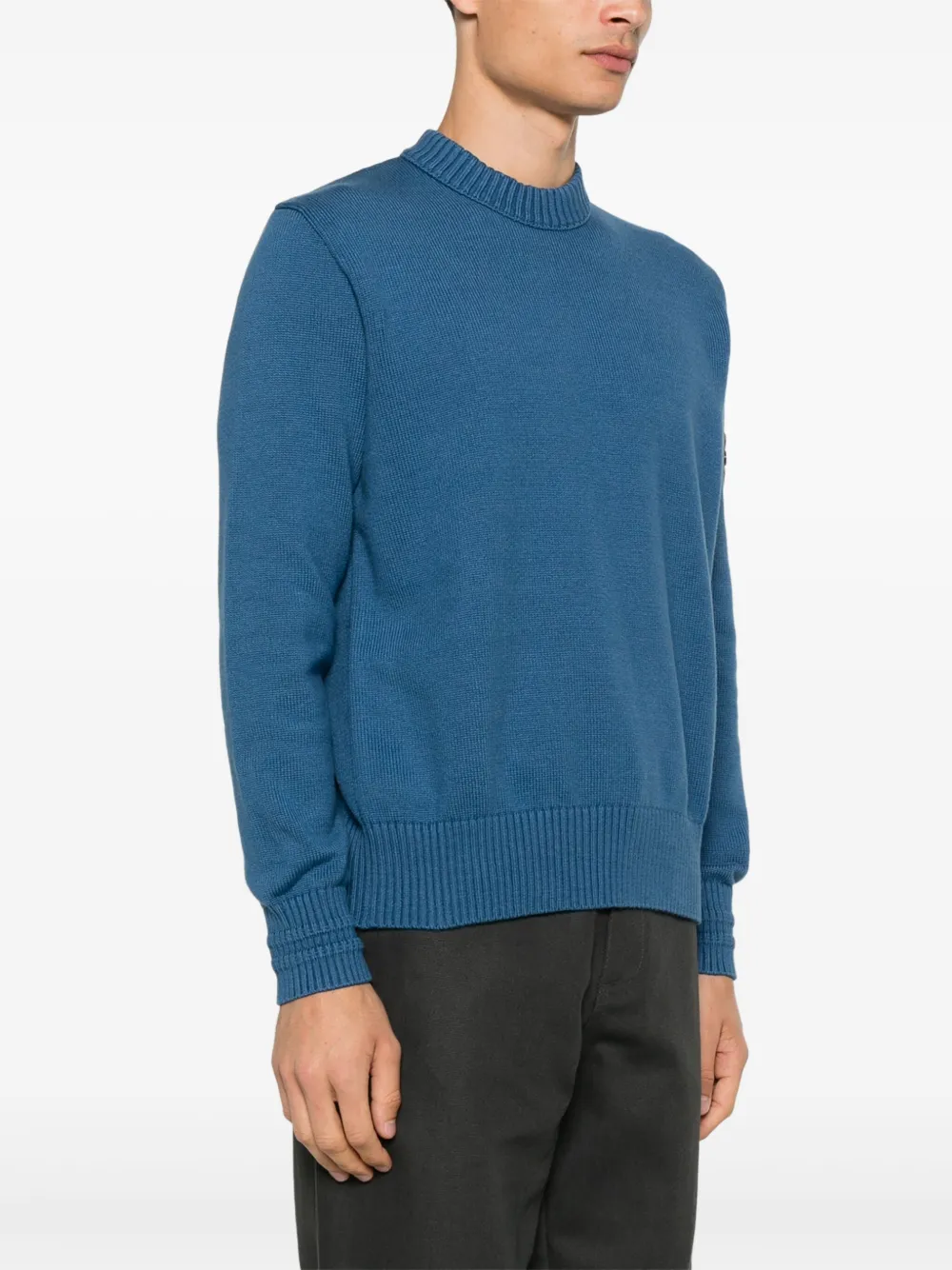 Stone Island Trui met Compass-logopatch Blauw