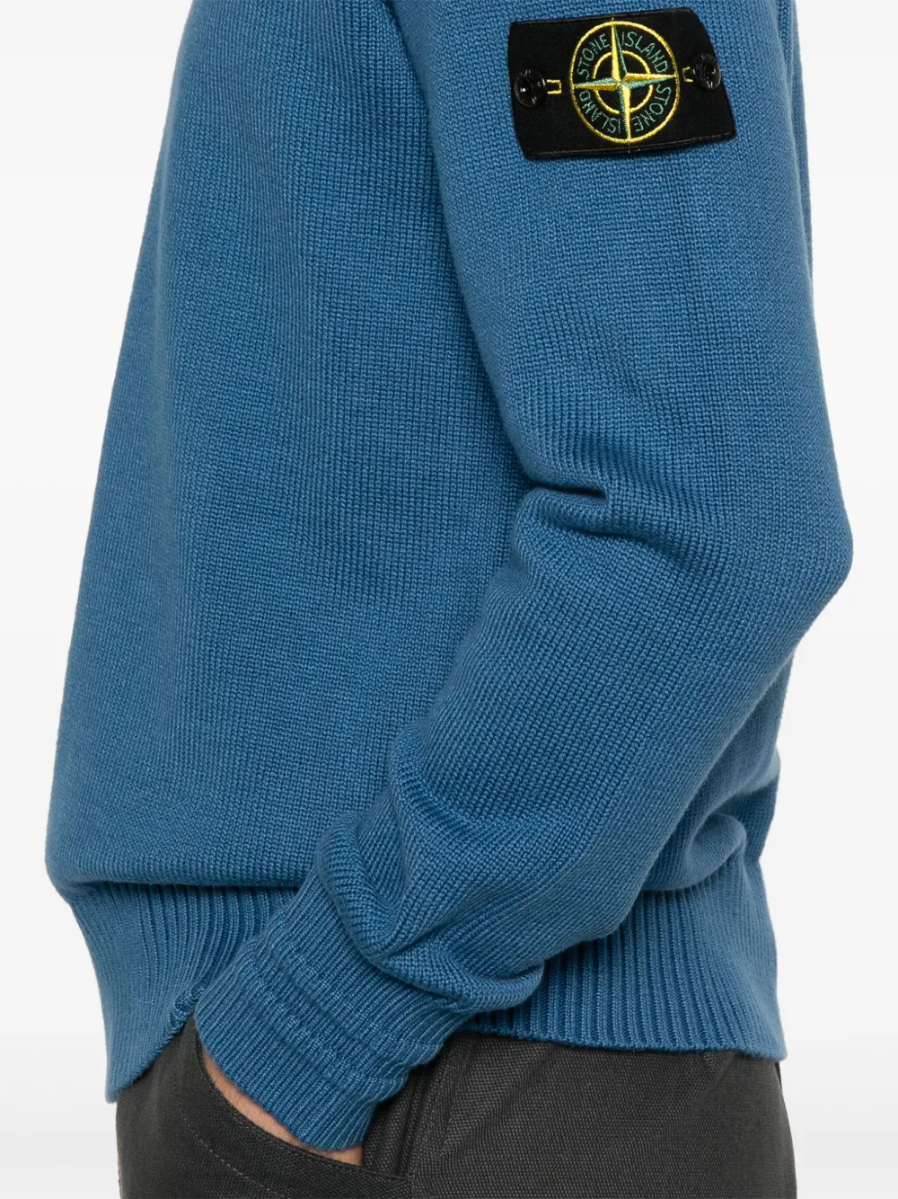 Stone Island Trui met Compass-logopatch Blauw