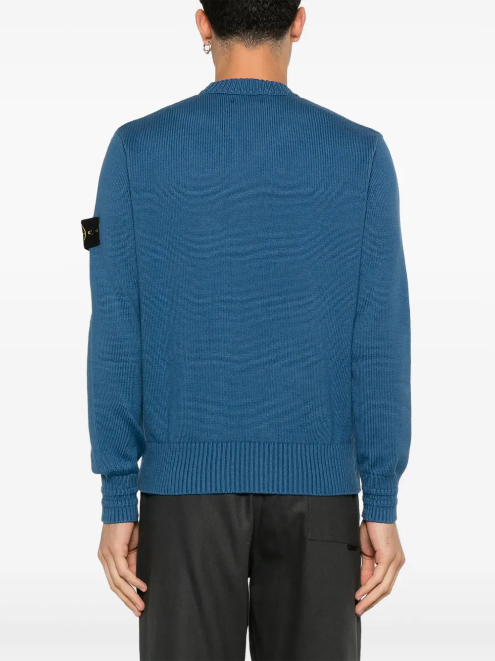 Stone Island Trui met Compass-logopatch Blauw