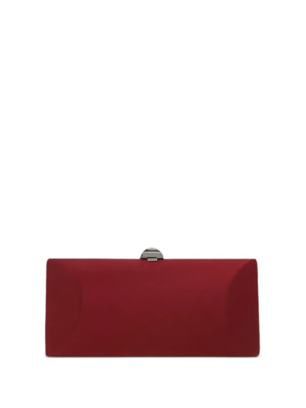 Rodo Satin Clutch Bag Red FARFETCH TR