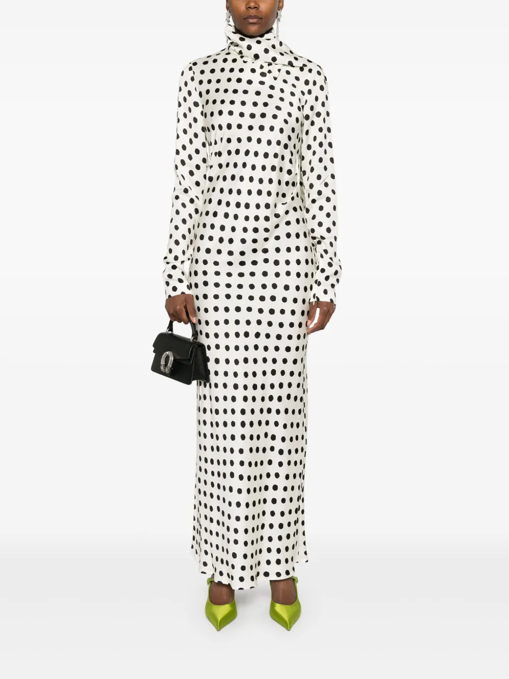 MSGM Maxi-jurk met stippen - Wit