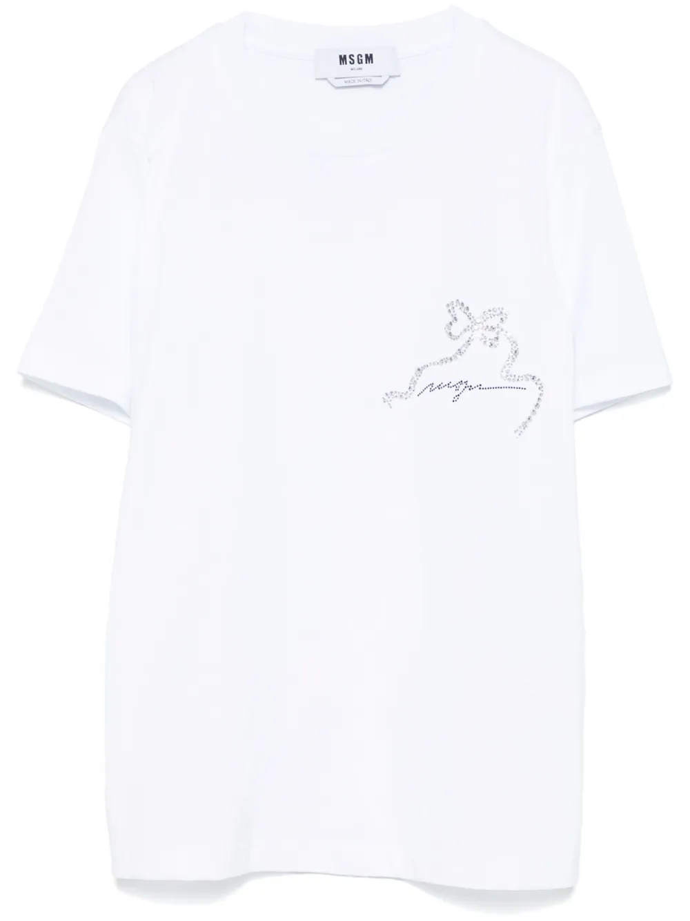 MSGM playera con cinta de cristal | blanco | Image 1