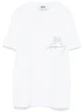 MSGM crystal-ribbon T-shirt - White