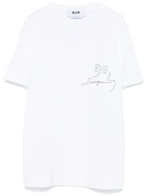 MSGM crystal-ribbon T-shirt