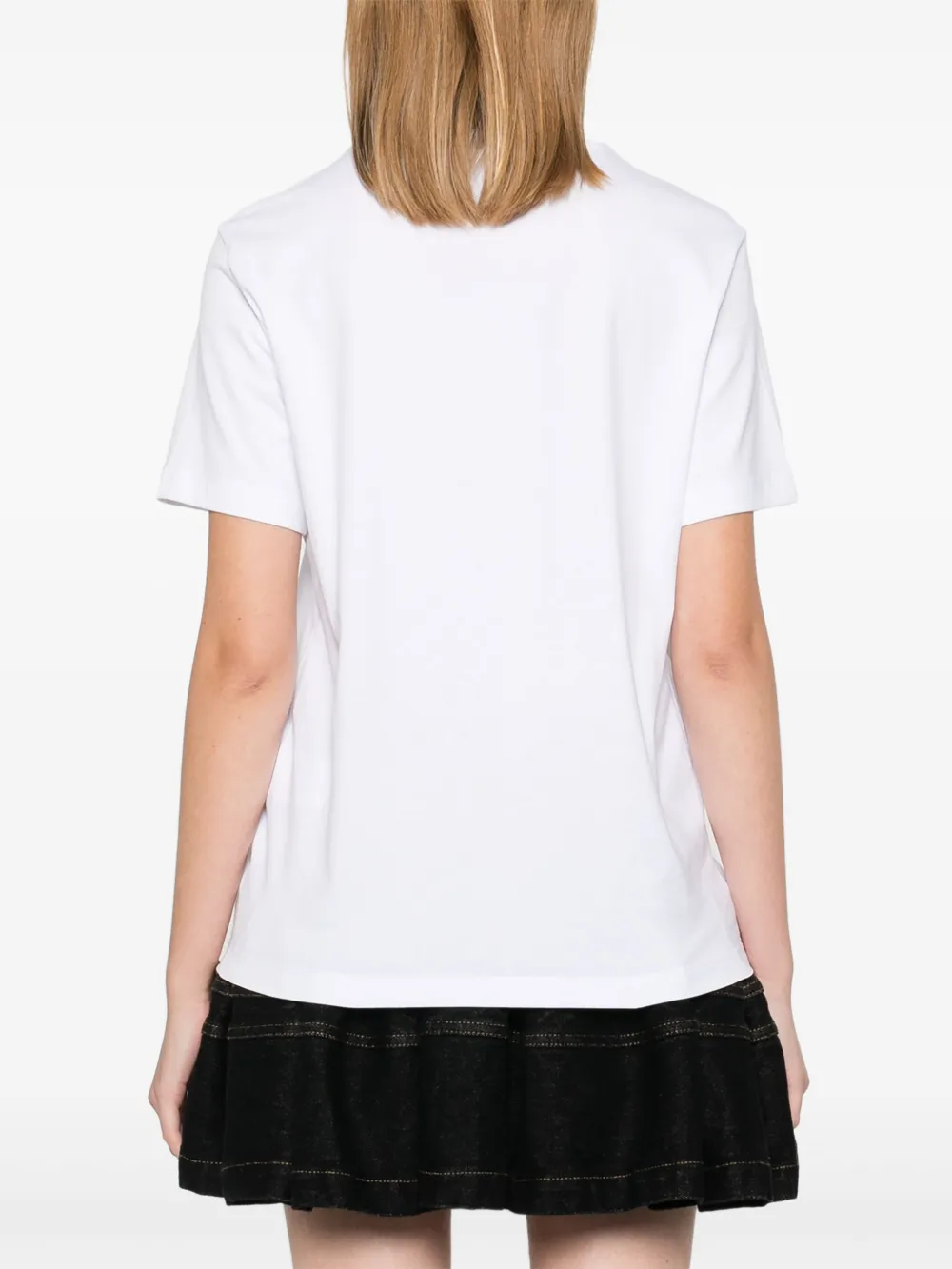 MSGM T-shirt met kristallen lint Wit