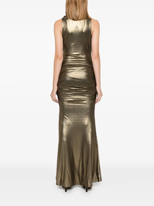 ワンピース VIVIENNE WESTWOOD GOLD TONE VISCOSE MAXI DRESS Maxi dress Vivienne Westwood Gold size XL International in