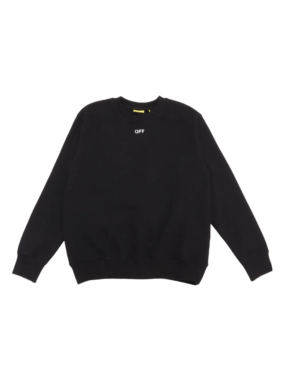 Off-White Kids cotton sweatshirt Zwart