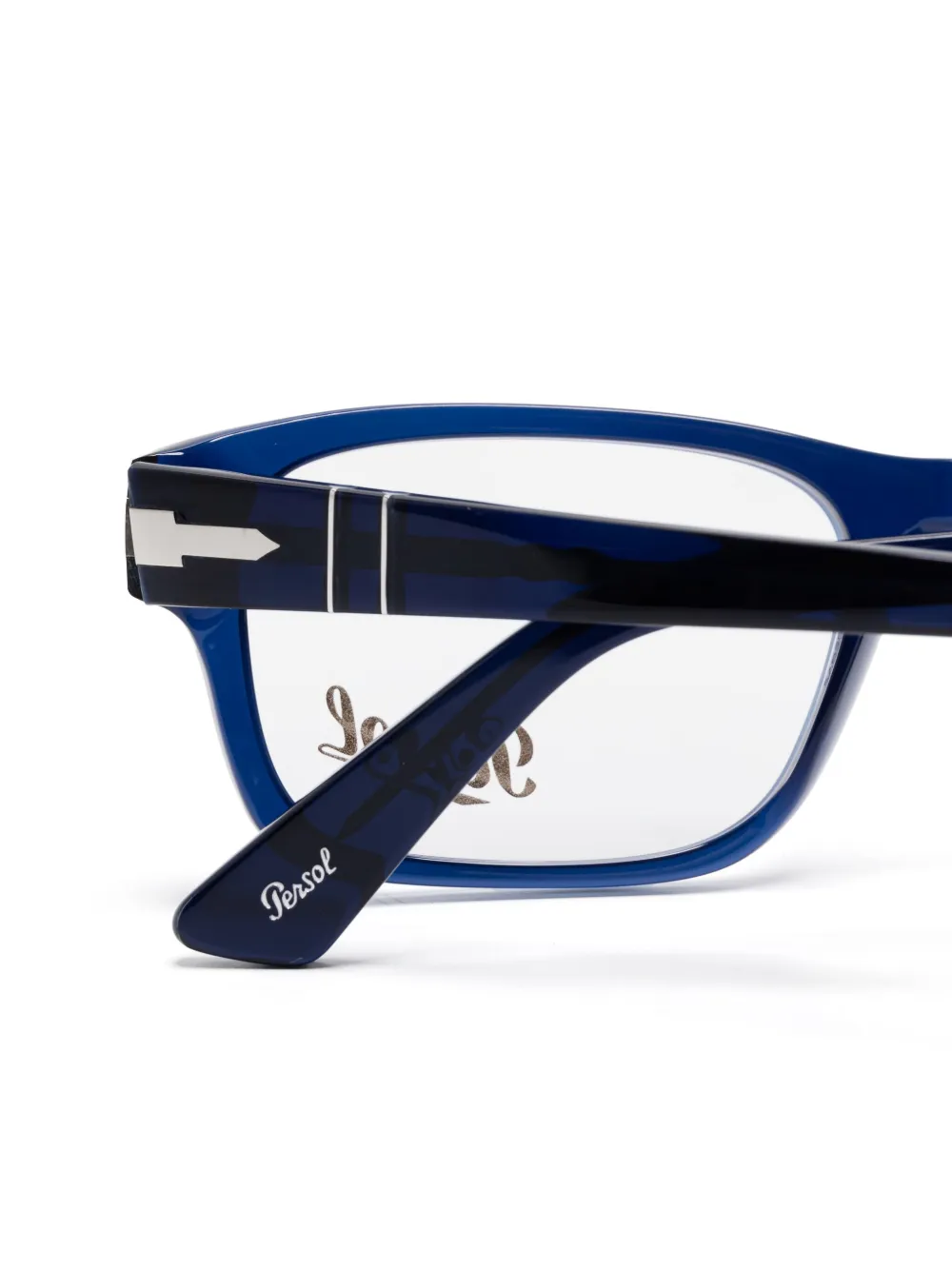 Persol Bril met rechthoekig montuur Blauw