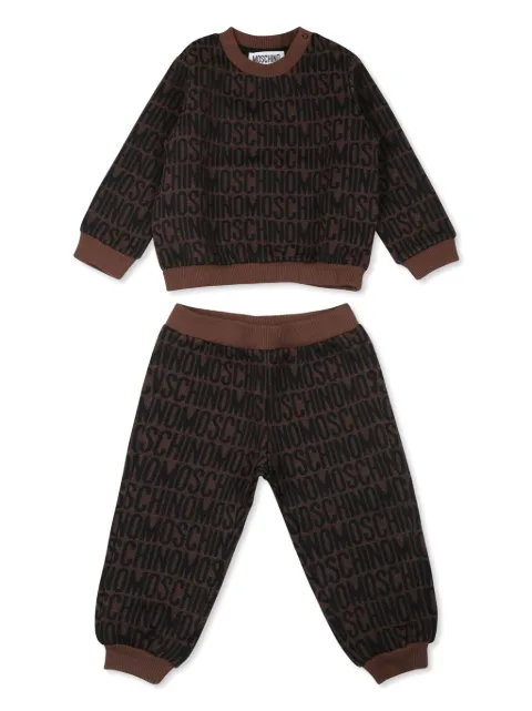 Moschino Kids survêtement à logo en jacquard