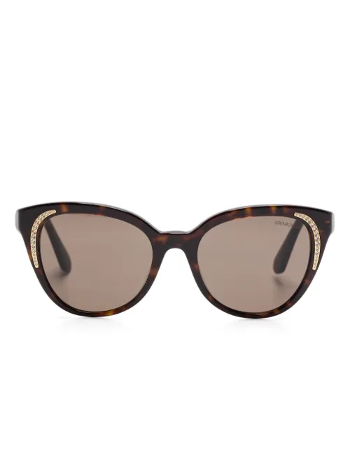 Lunettes de soleil ornées de cristaux - Swarovski - Modalova