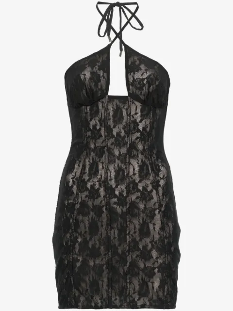 MISBHV robe en dentelle à coupe courte