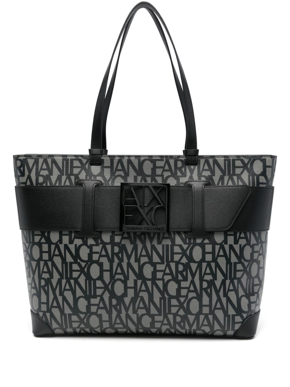 logo-print tote bag