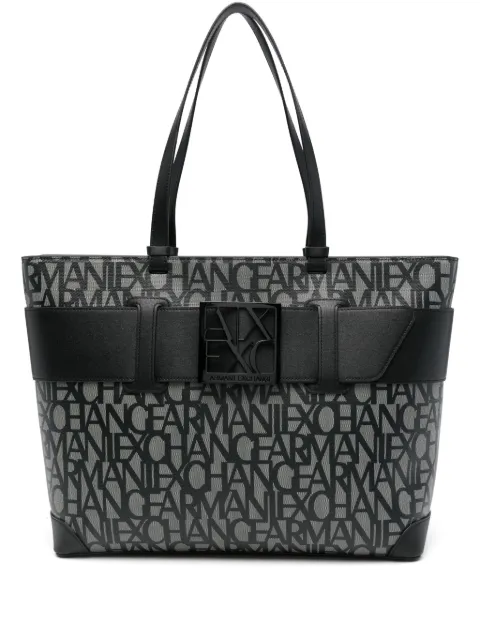 Armani Exchange tote con logo estampado