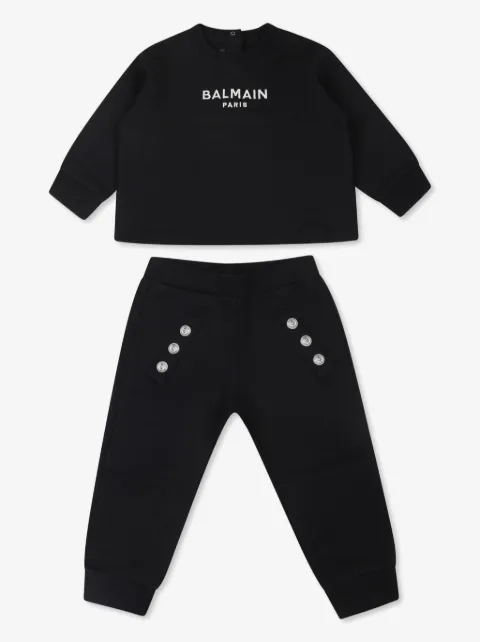 Balmain Kids logo-embroidered tracksuit