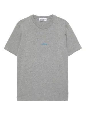 Moncler Enfant logo-patch short-sleeve T-shirt | Grey | FARFETCH