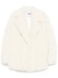 MSGM faux-fur coat - White