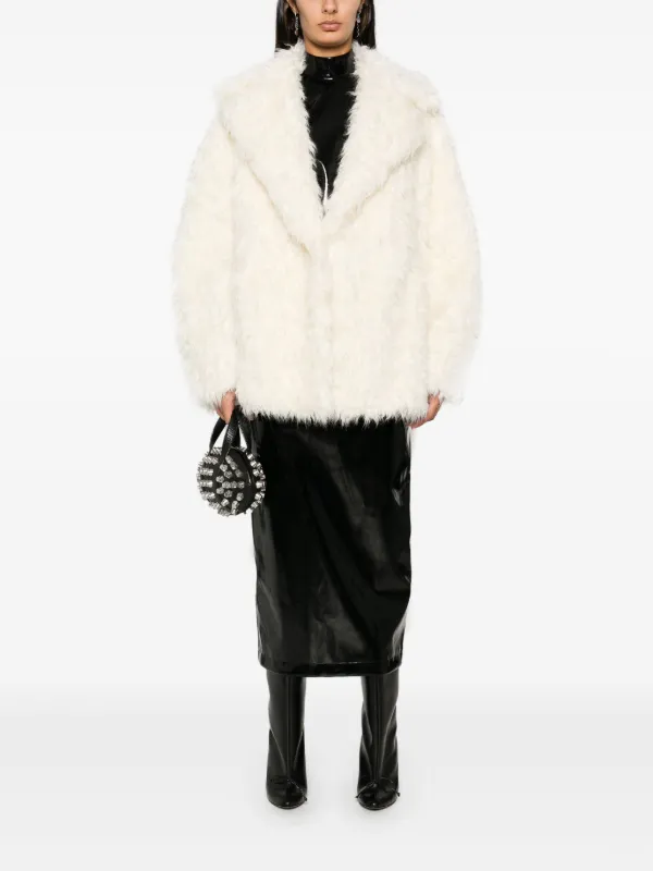 MSGM faux-fur Coat | White | FARFETCH