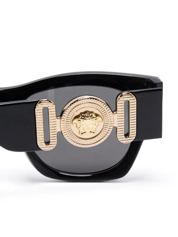 Versace Eyewear Medusa Head-plaque Sunglasses | Black | FARFETCH