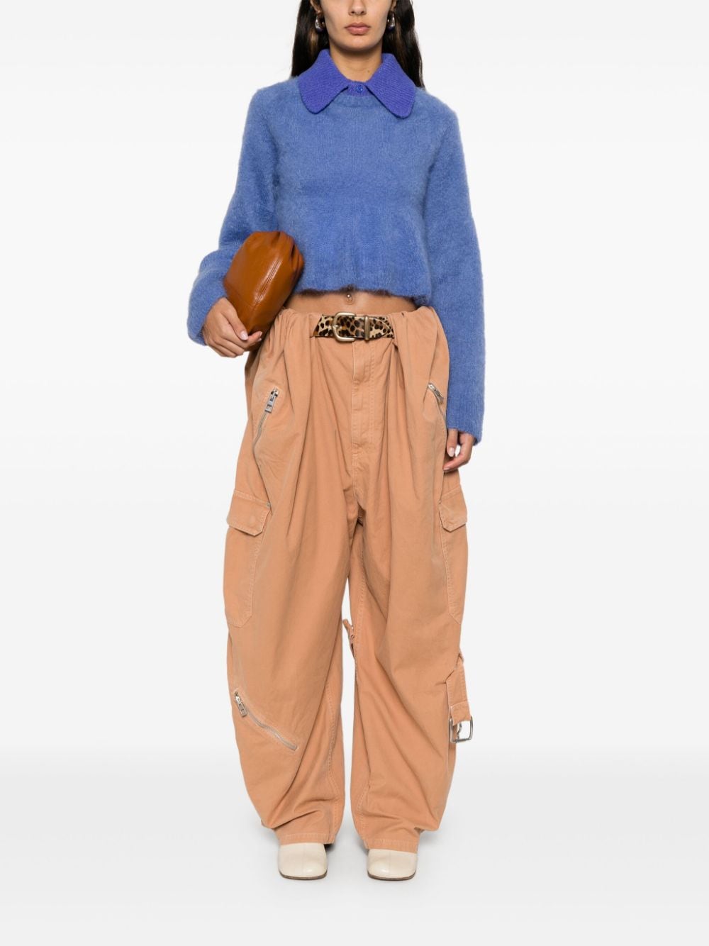 Shop Loewe Balloon Cargo Pants In Brown