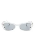 Swarovski rectangle-frame sunglasses - White