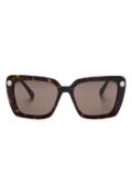 Swarovski crystal-embellished sunglasses - Brown