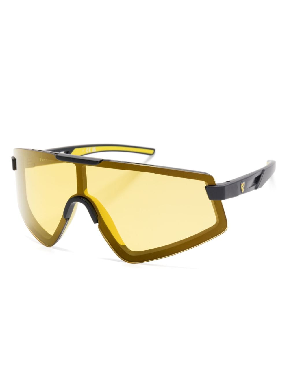 Shop Ferrari Shield-frame Sunglasses In Black