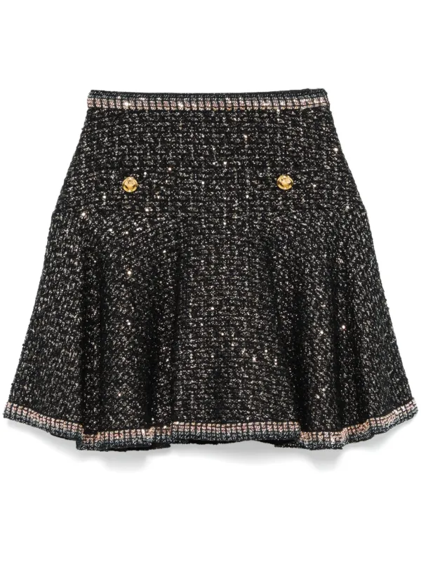 Giambattista Valli Tweed Mini Skirt in Black