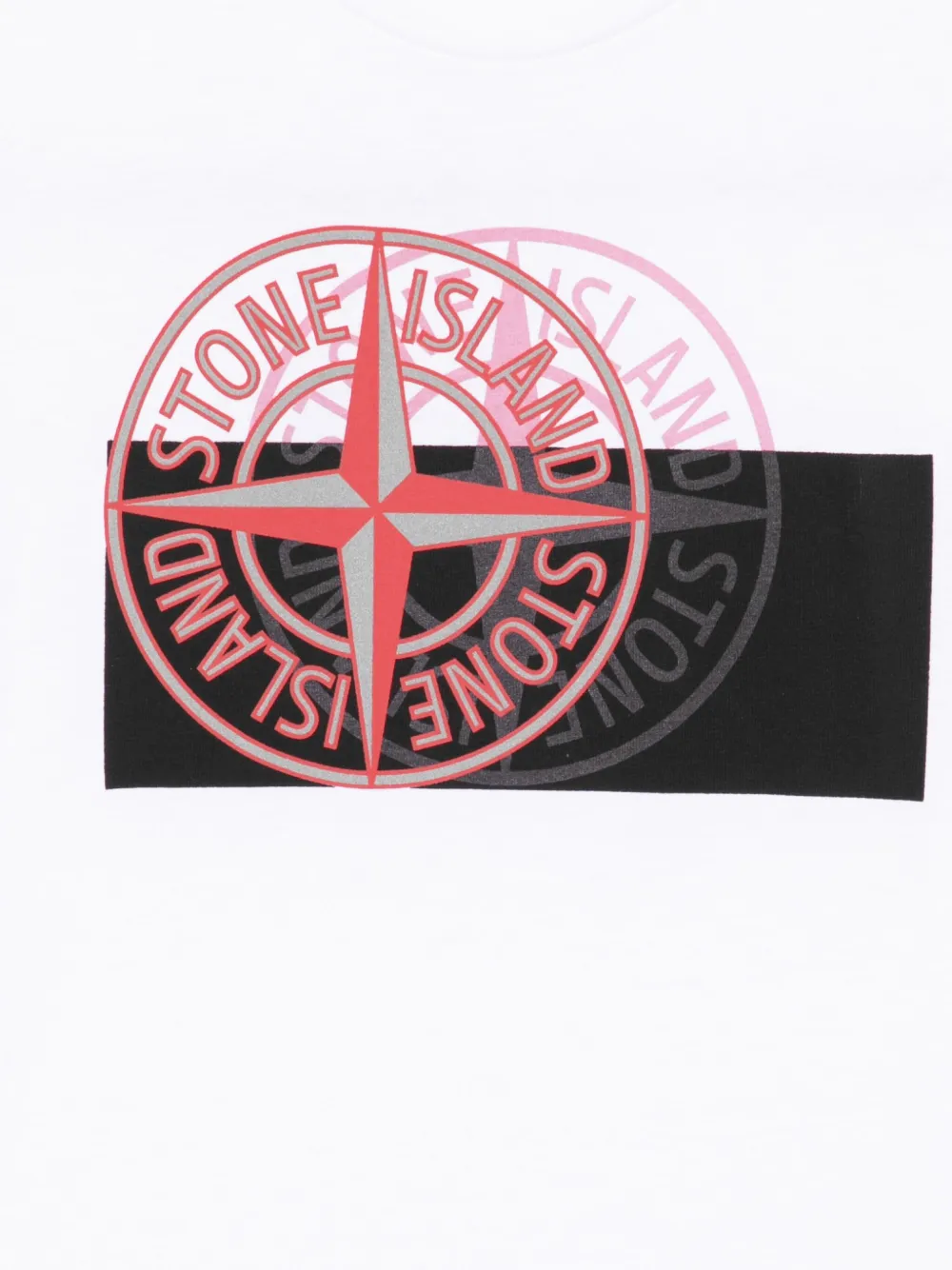 Stone Island Junior T-shirt met logoprint Wit