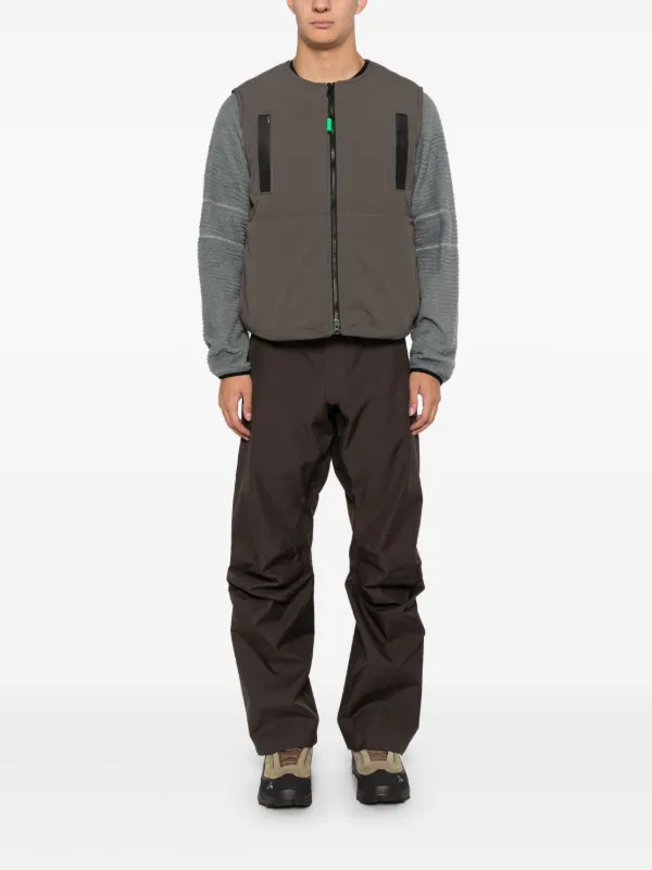 GR10K ベスト 楽天ポイント還元】GR10K ジップアップ ノーカラーベスト - グレー